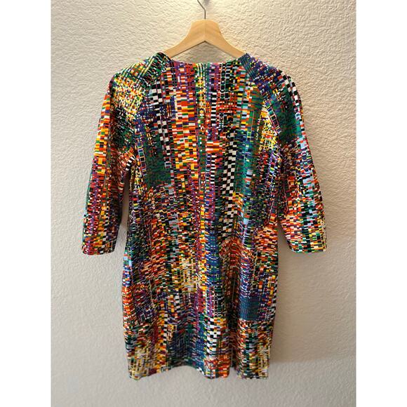 Marimekko Tirro Pixel Print Dress Sz 36 Colorful Abstract Scandinavian Dopamine - Picture 3 of 10